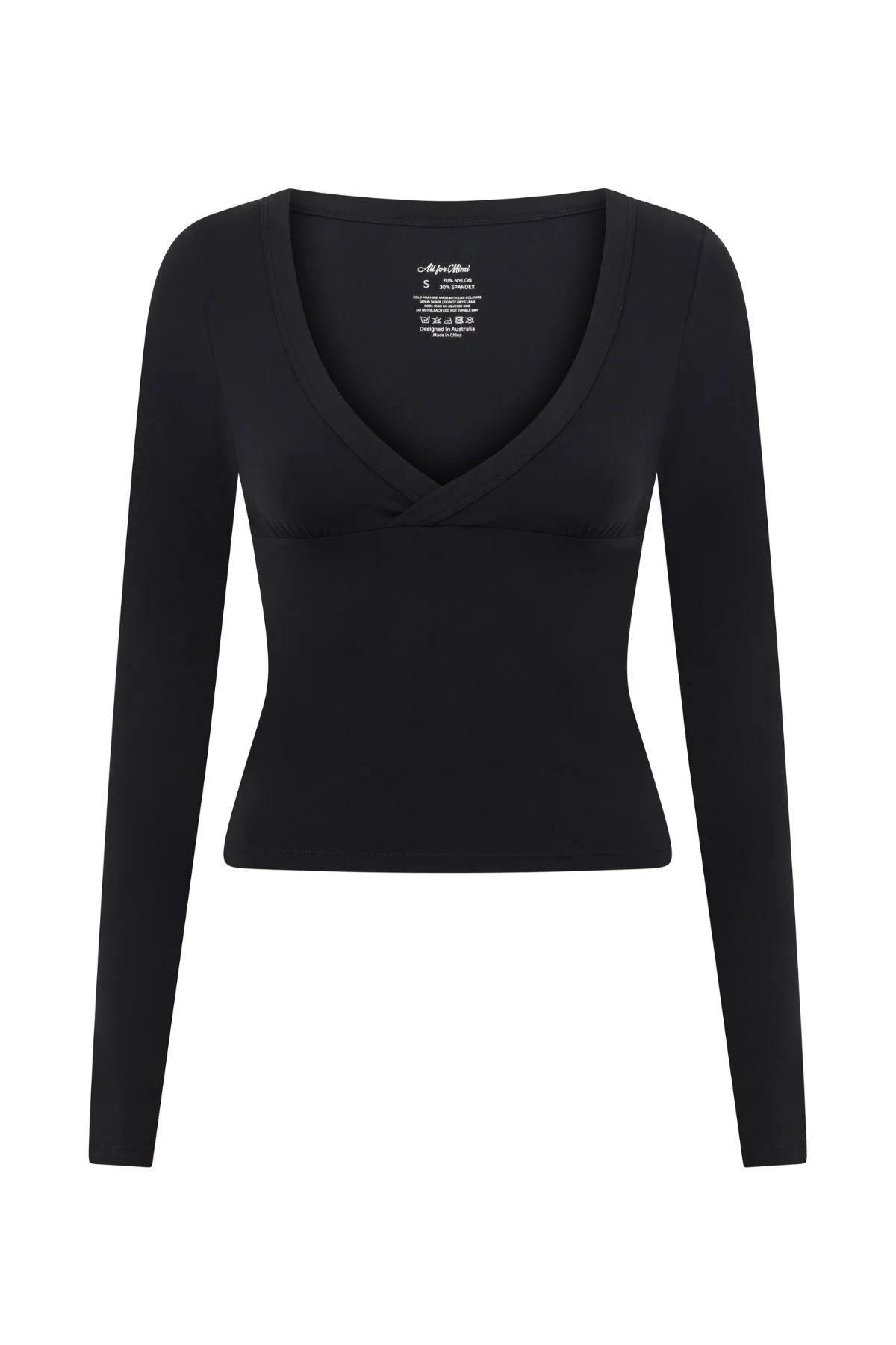 Black Cross Front Long Sleeve - Image 6