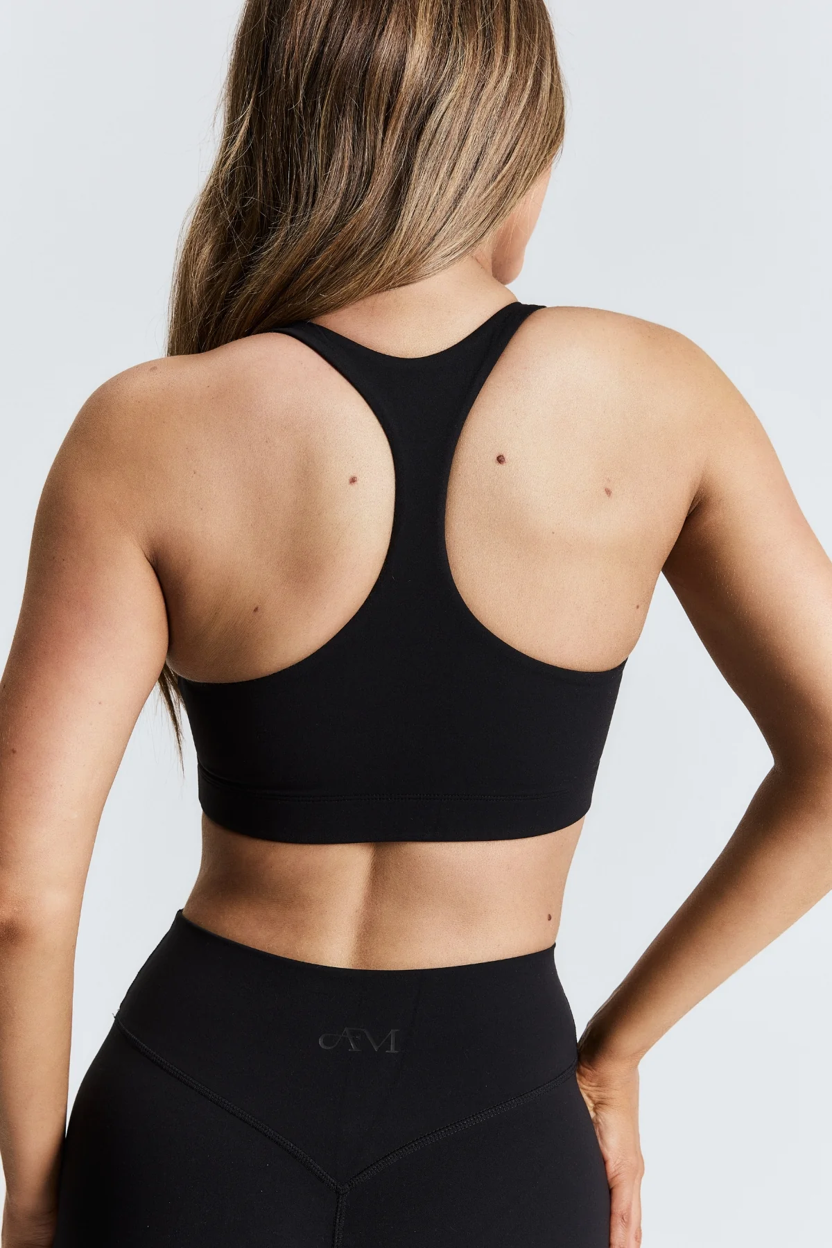 Black Scoop Racerback Crop - Image 2