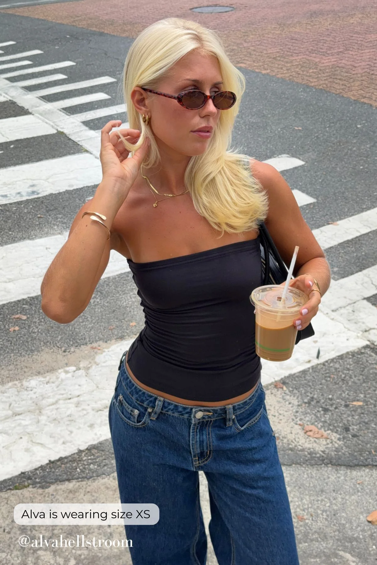 Black Strapless Tank Top - Image 7