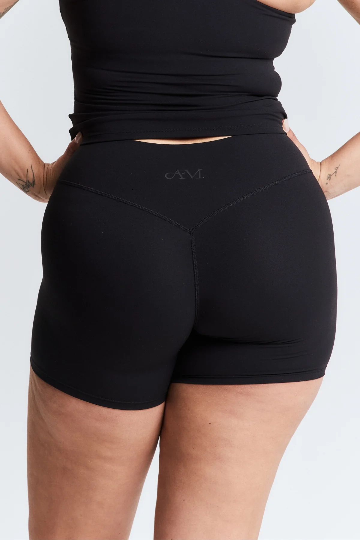 Black Subtle Scrunch Bike Short 4" - Image 5