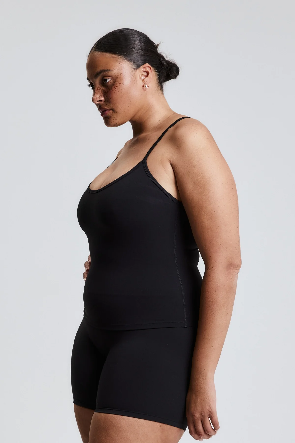 Black Thin Strap Racerback Tank - Image 5