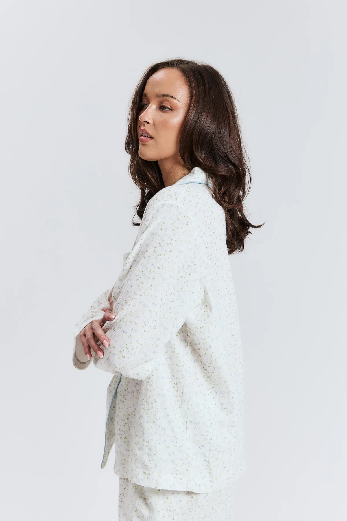 Blue Floral Long PJ Top - Image 3