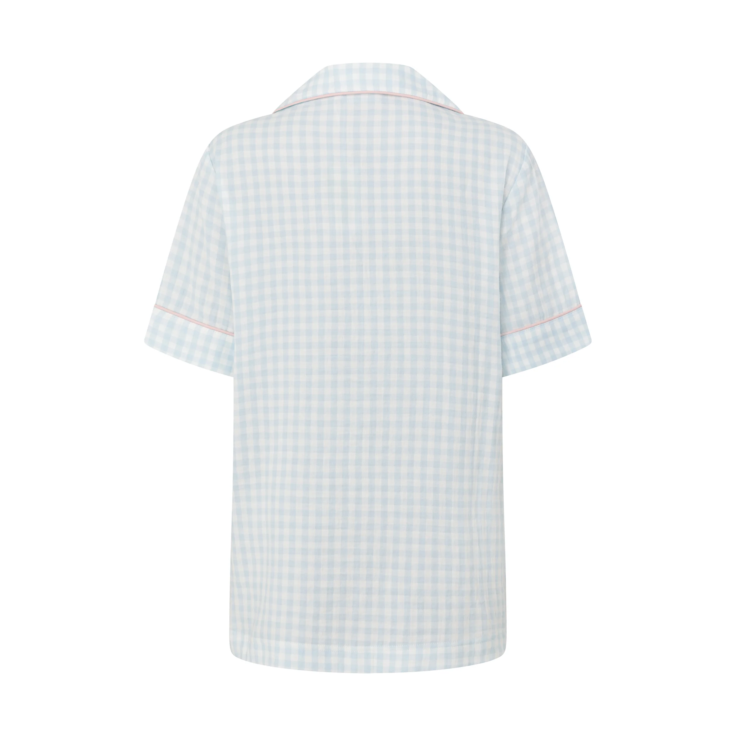 Blue Gingham Short PJ Top - Image 7