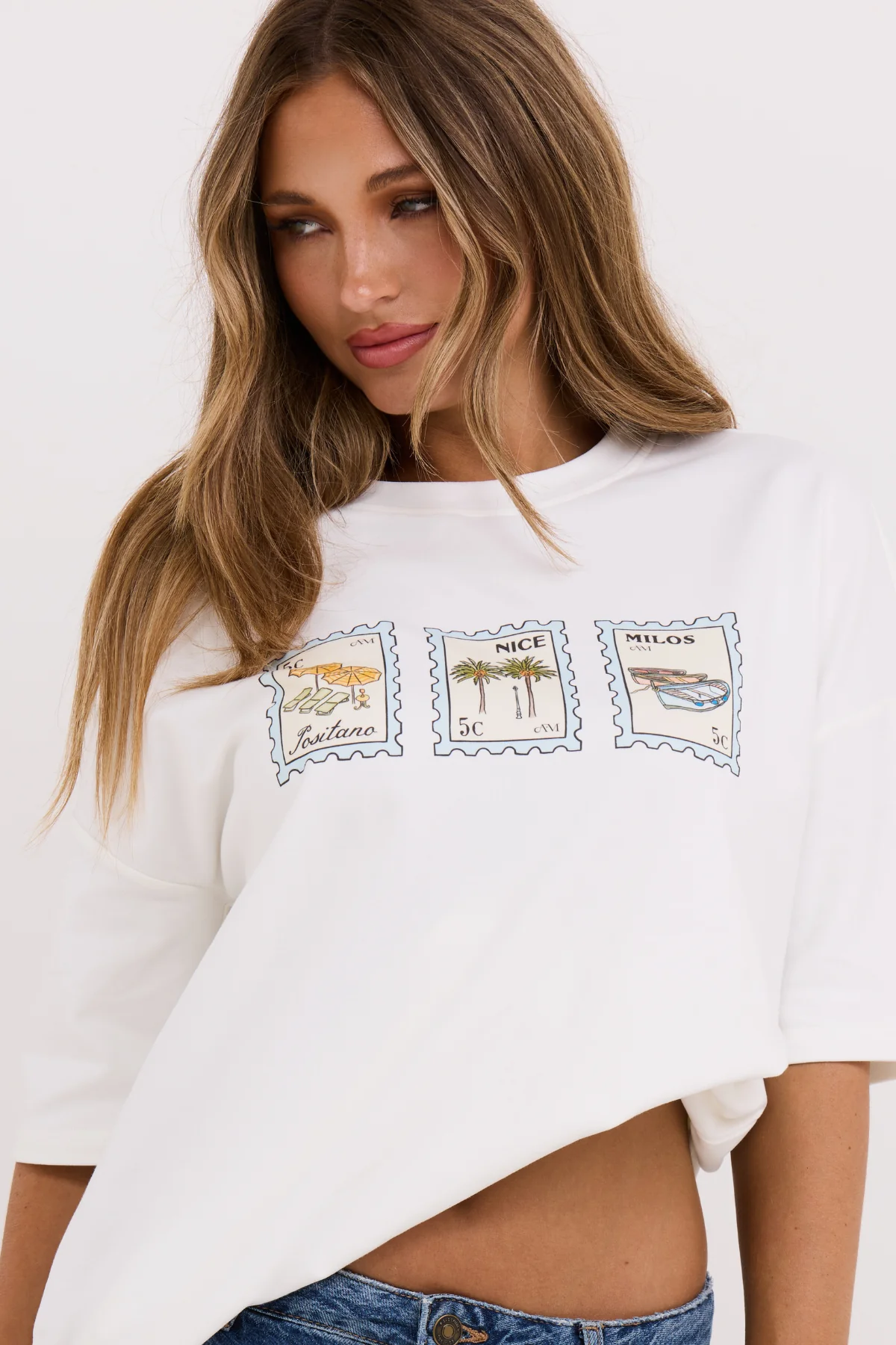 Blue Stamp Trio Graphic Tee - Image 6