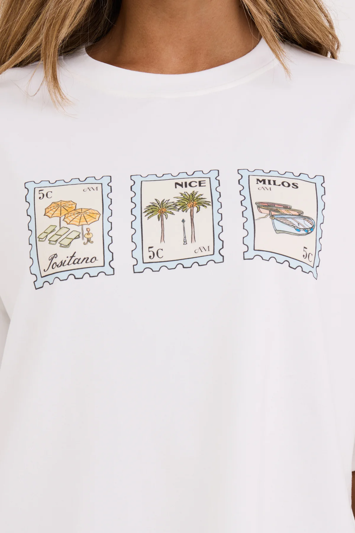 Blue Stamp Trio Graphic Tee - Image 7