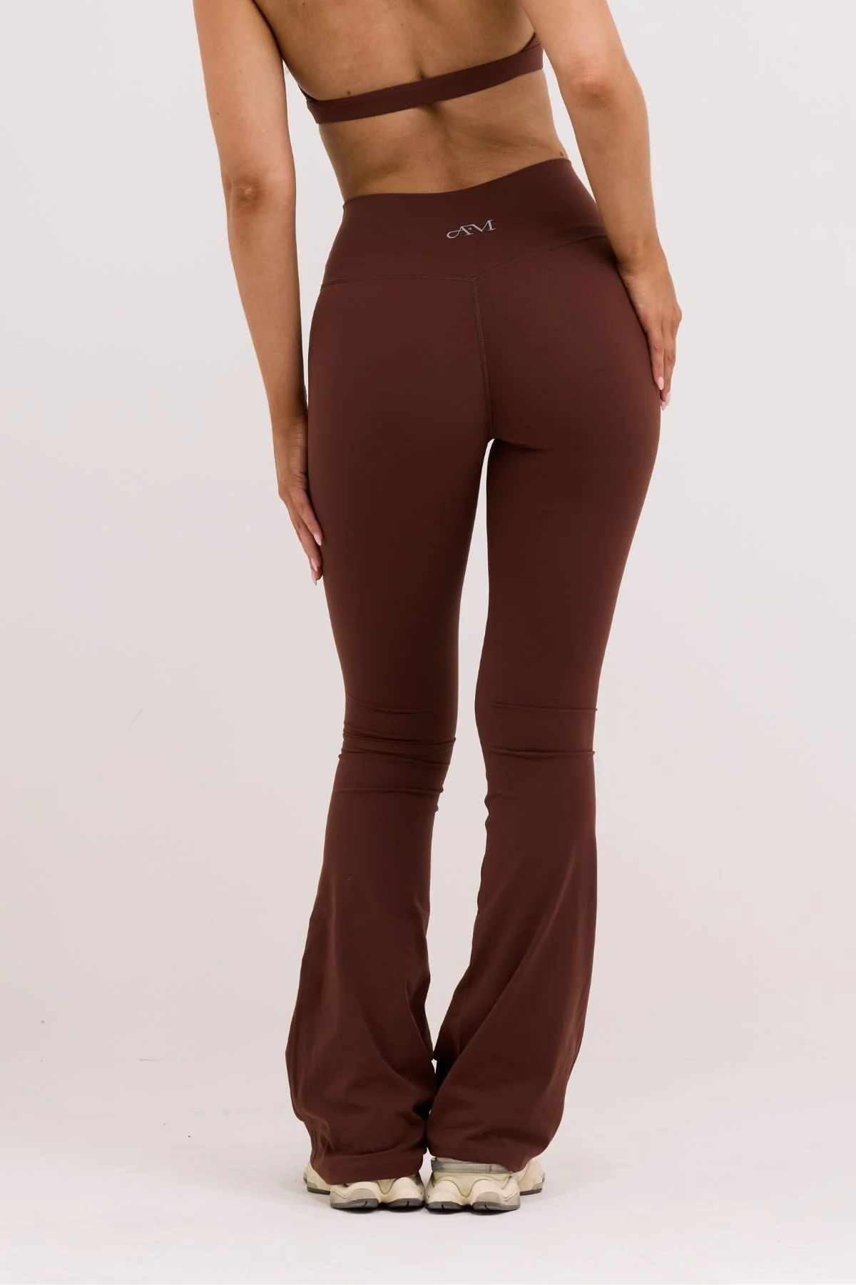 Brown Subtle Scrunch Flared Legging - Image 6