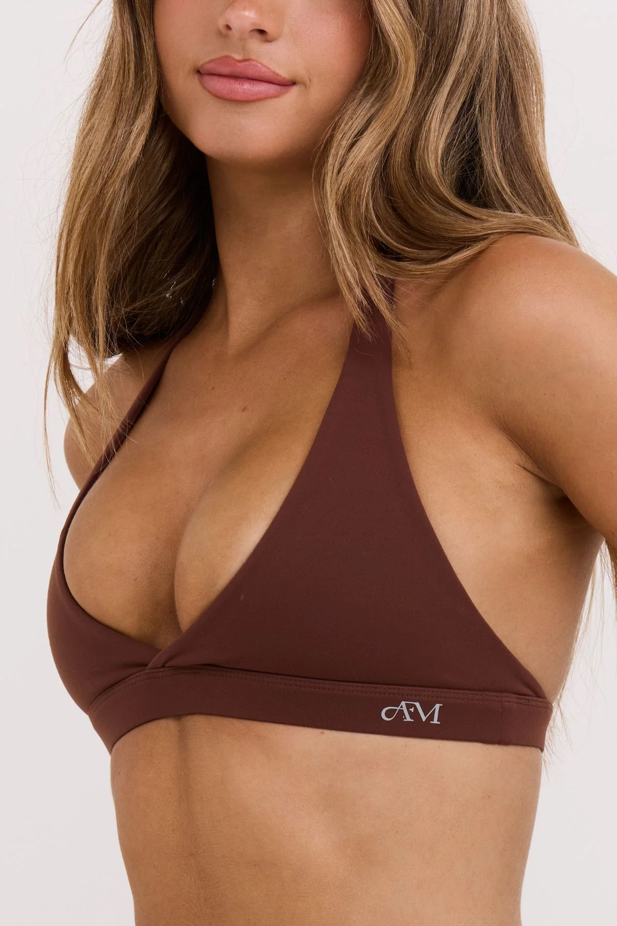 Brown Micro Halter Crop - Image 4