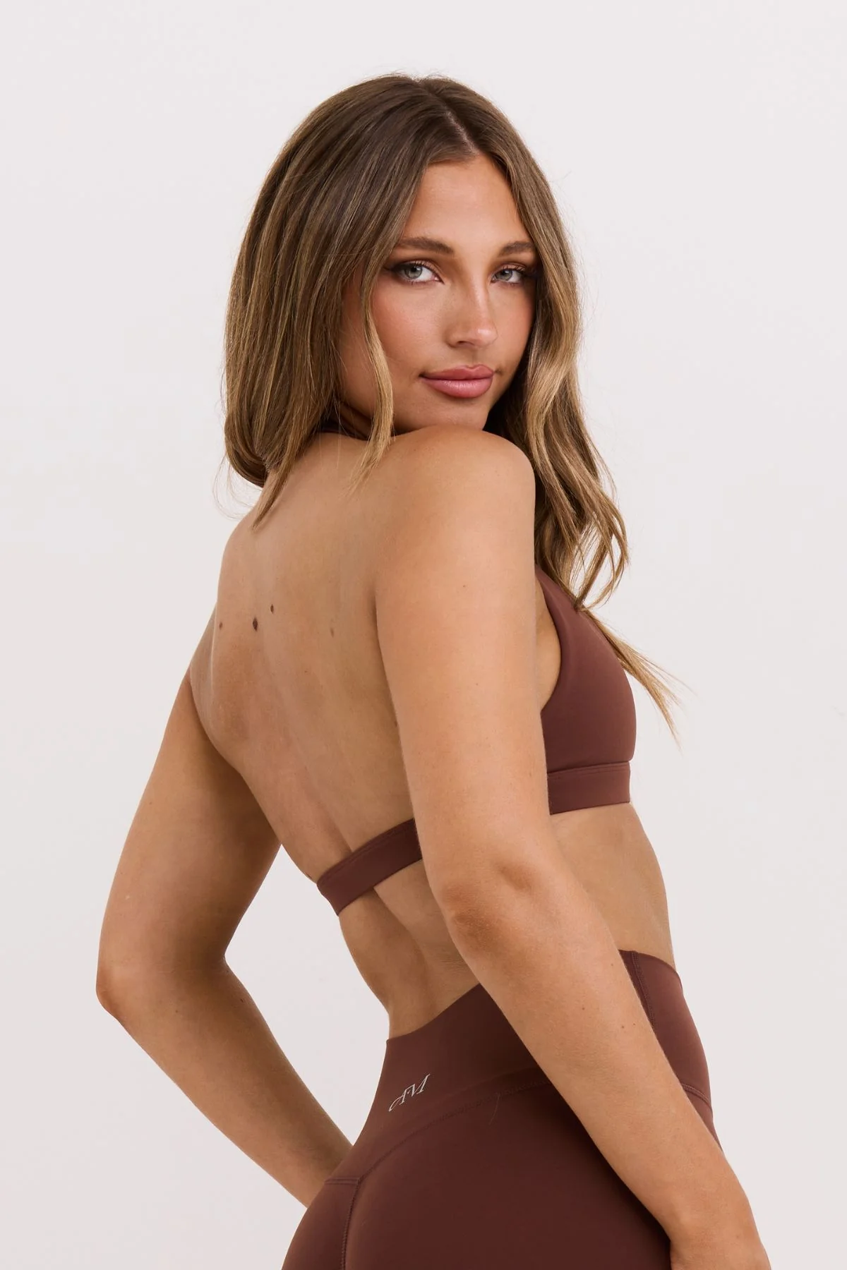 Brown Micro Halter Crop - Image 5