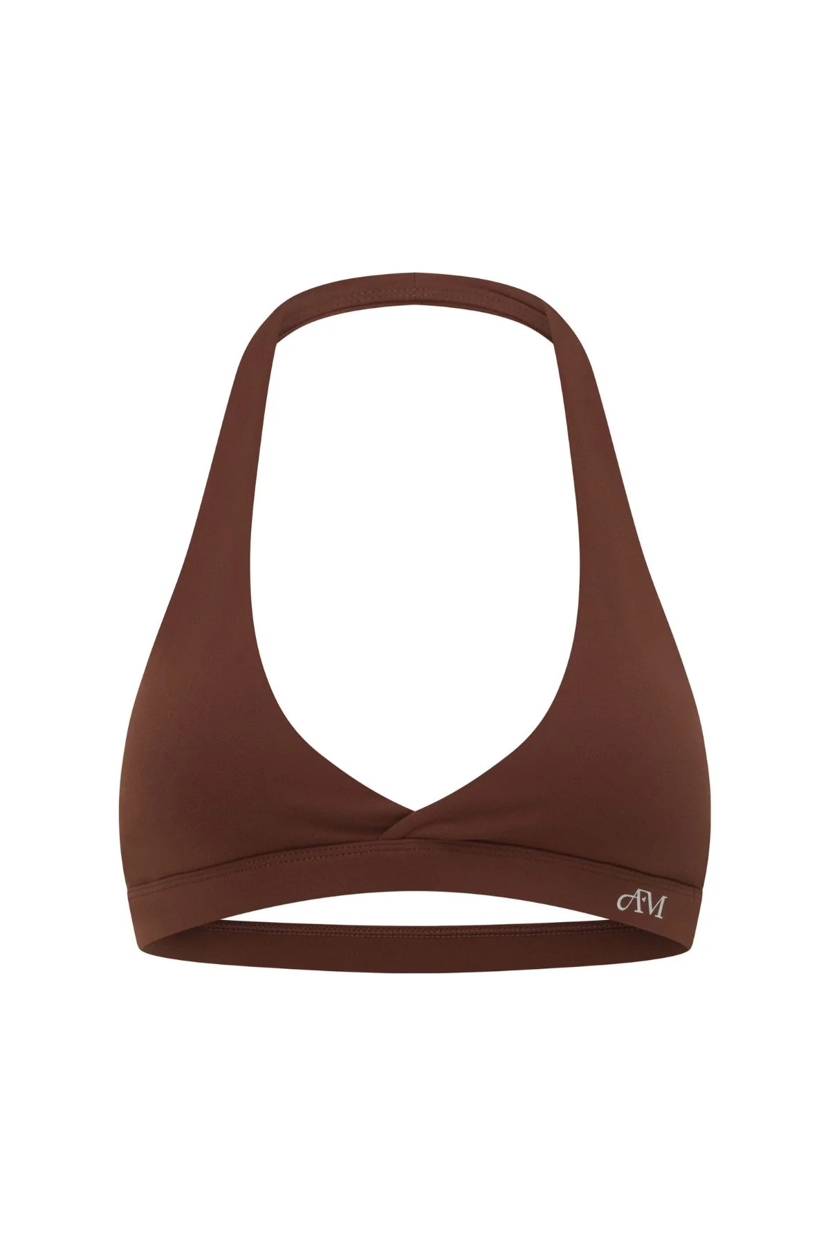 Brown Micro Halter Crop - Image 8
