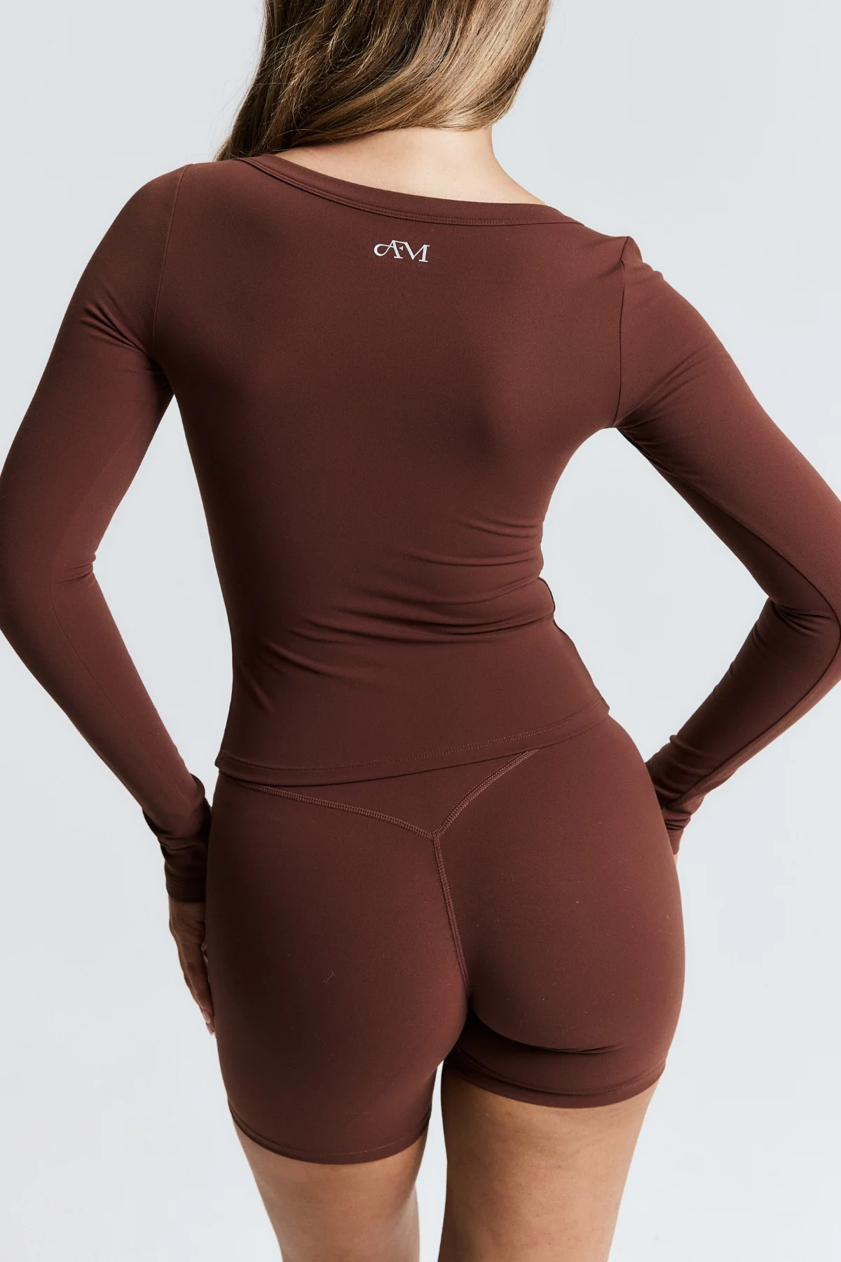 Brown Subtle Scrunch Bike Short 6" - Image 4