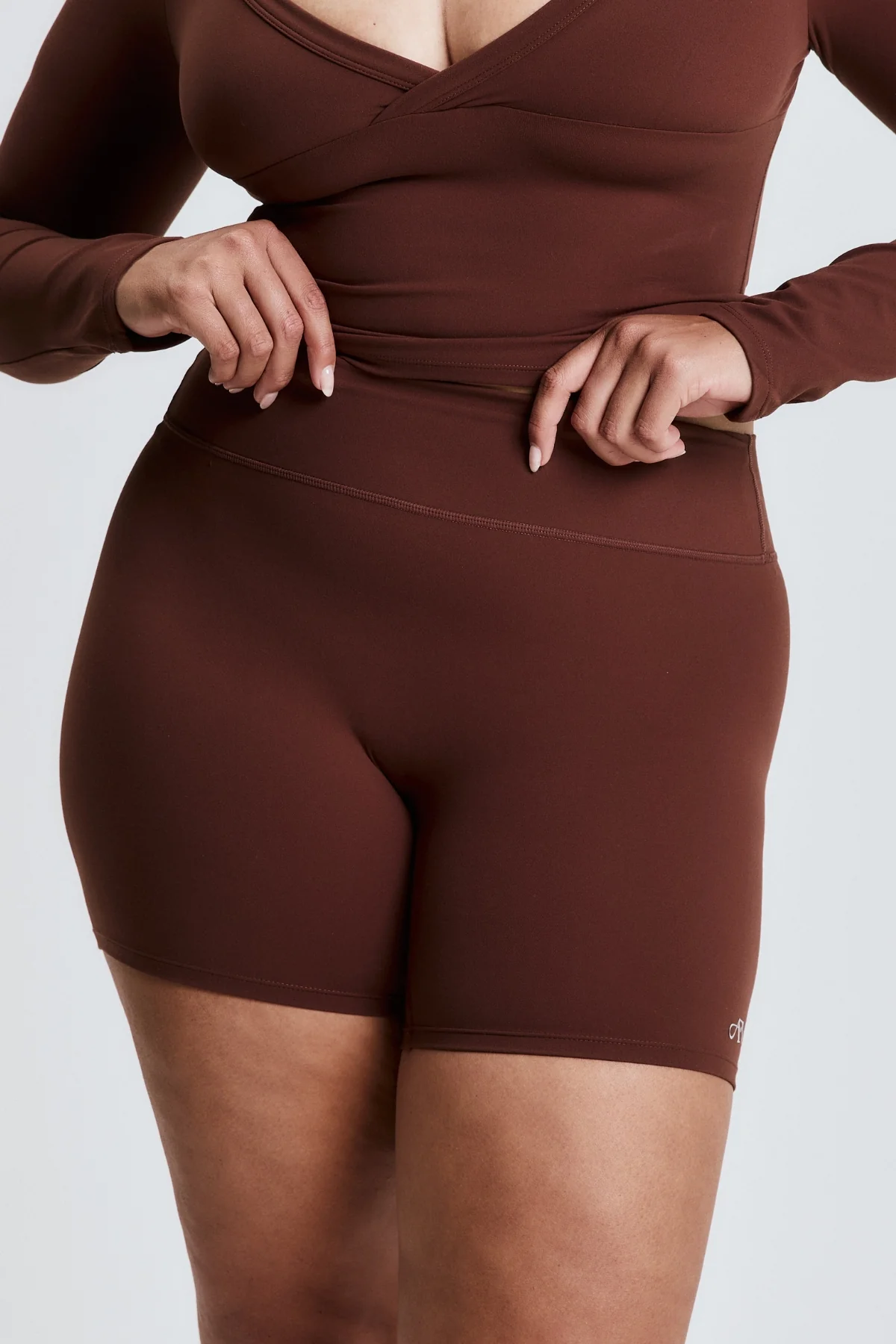 Brown Subtle Scrunch Bike Short 6" - Image 5