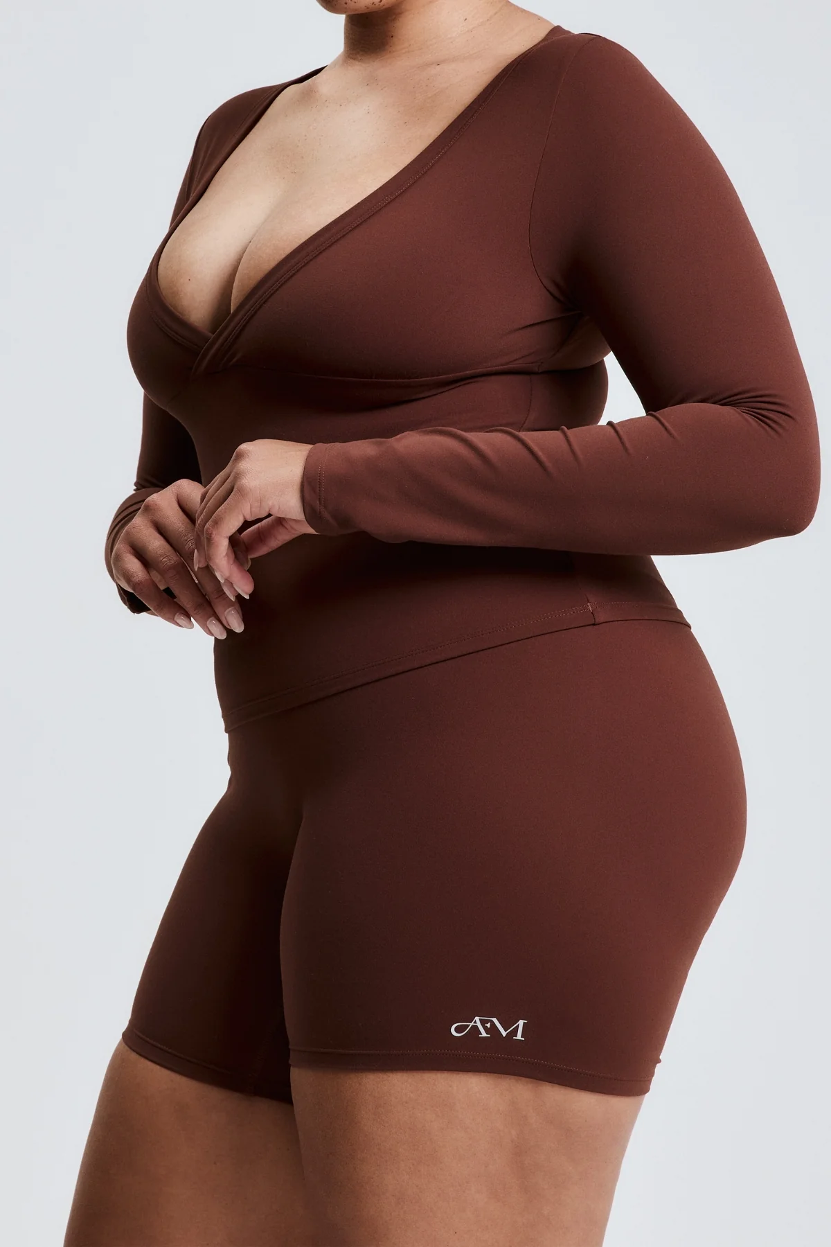 Brown Subtle Scrunch Bike Short 6" - Image 6