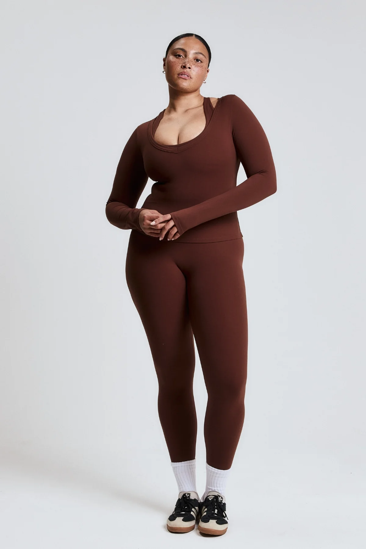 Brown Subtle Scrunch Legging - Image 7
