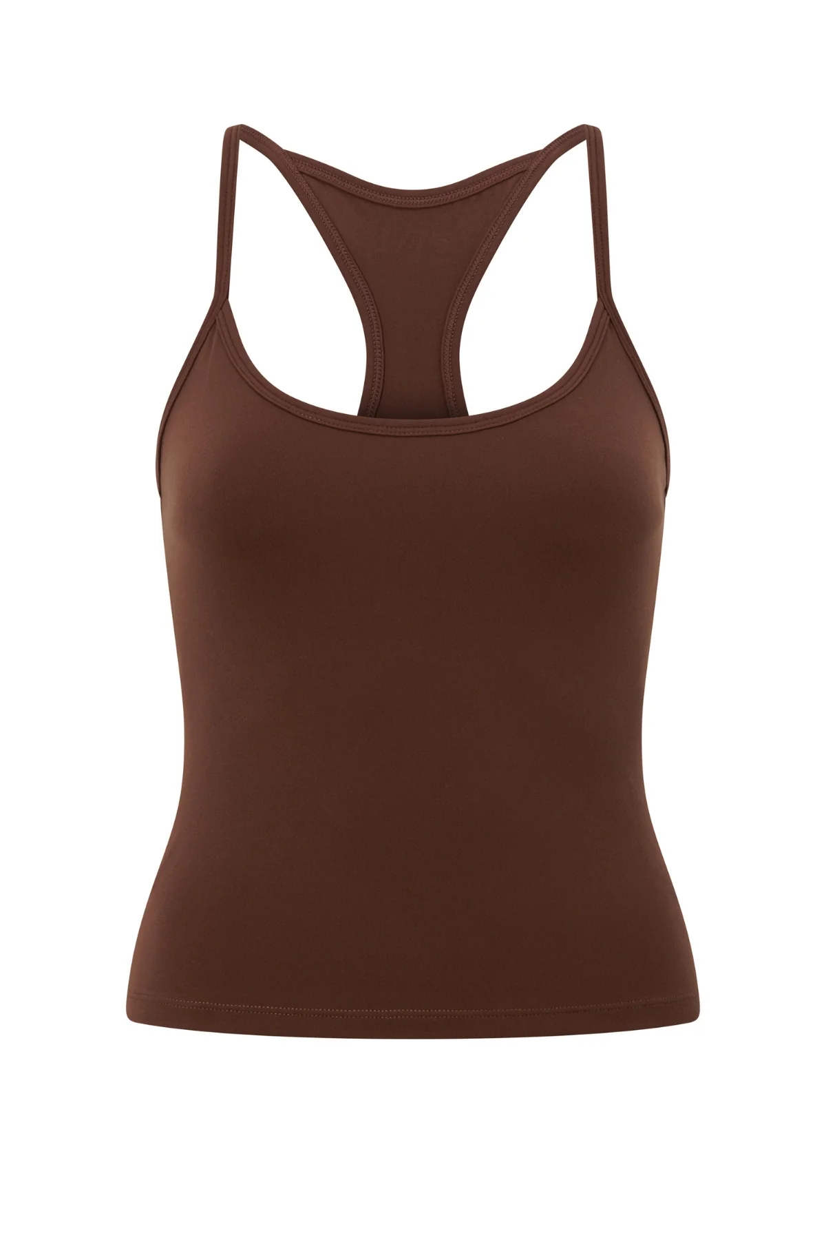 Brown Thin Strap Racerback Tank - Image 9