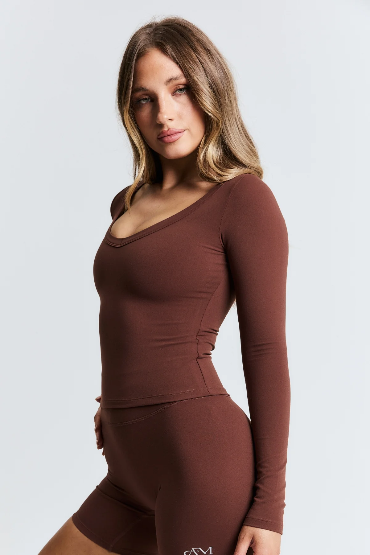 Brown Scoop Front Long Sleeve - Image 3