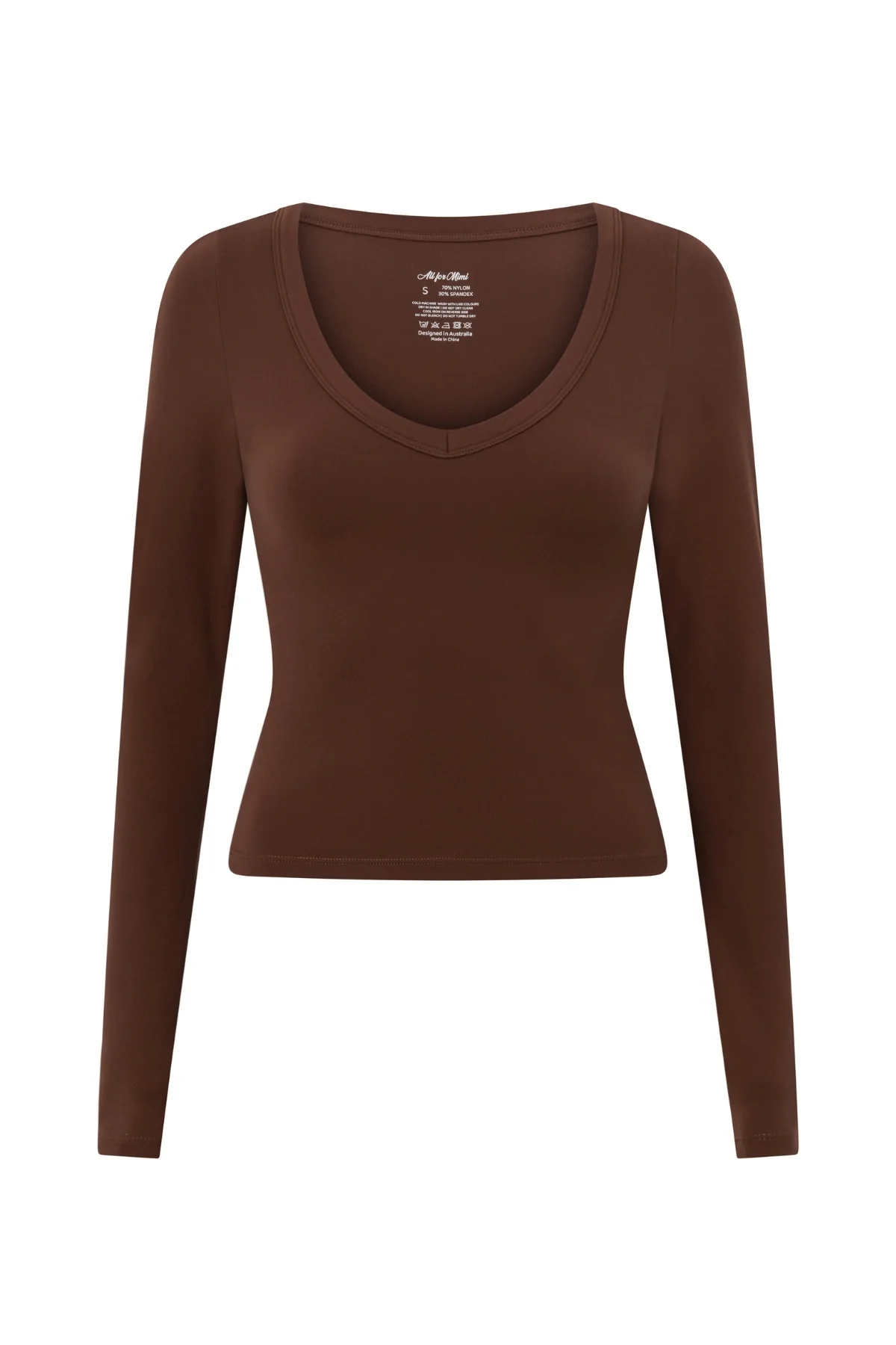 Brown Scoop Front Long Sleeve - Image 7