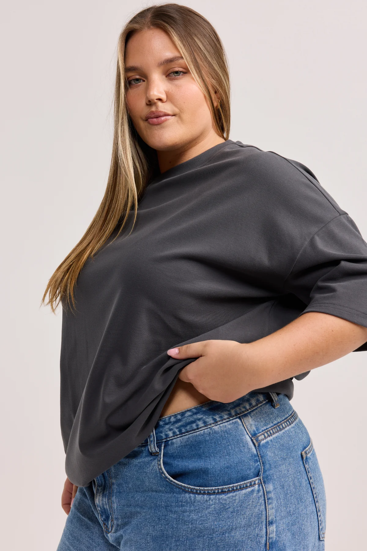 Charcoal Oversized Tee - Image 6