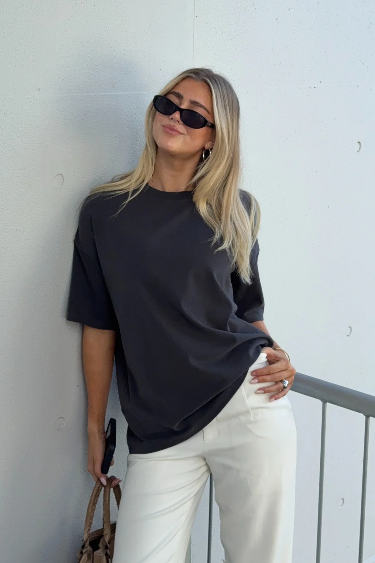 Charcoal Oversized Tee - Image 8
