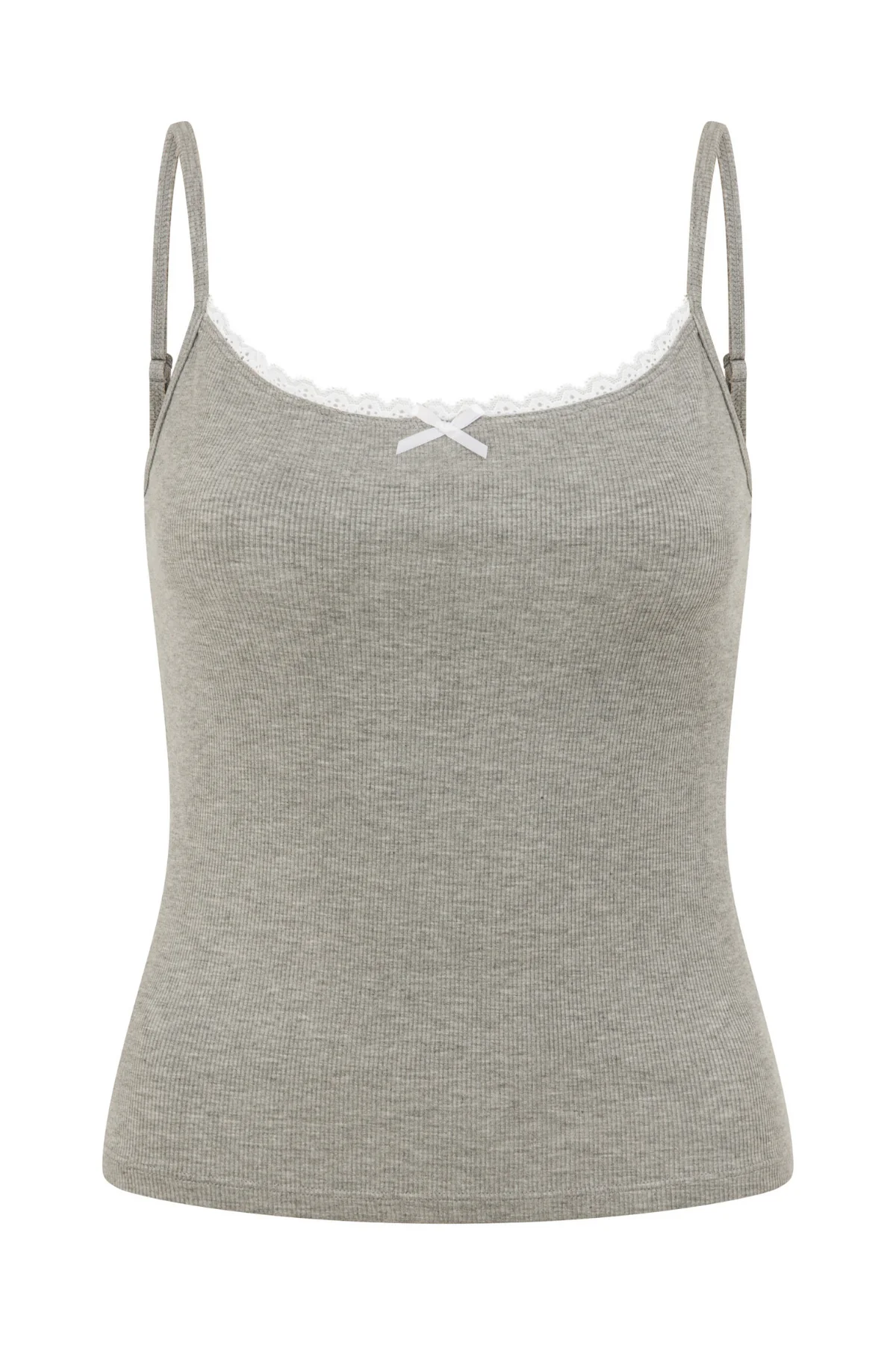 Grey Ribbed PJ Cami - Image 8