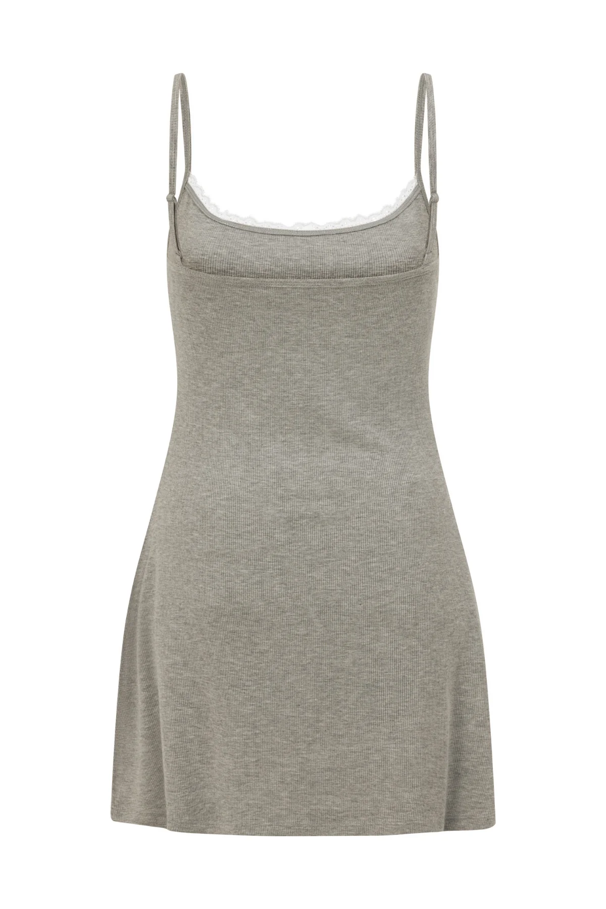 Grey Ribbed PJ Nightie - Image 10