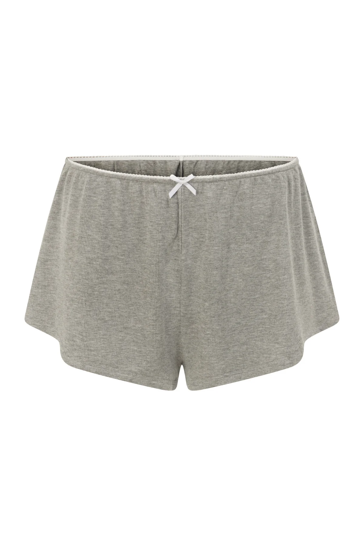 Grey Ribbed PJ Short - Image 7
