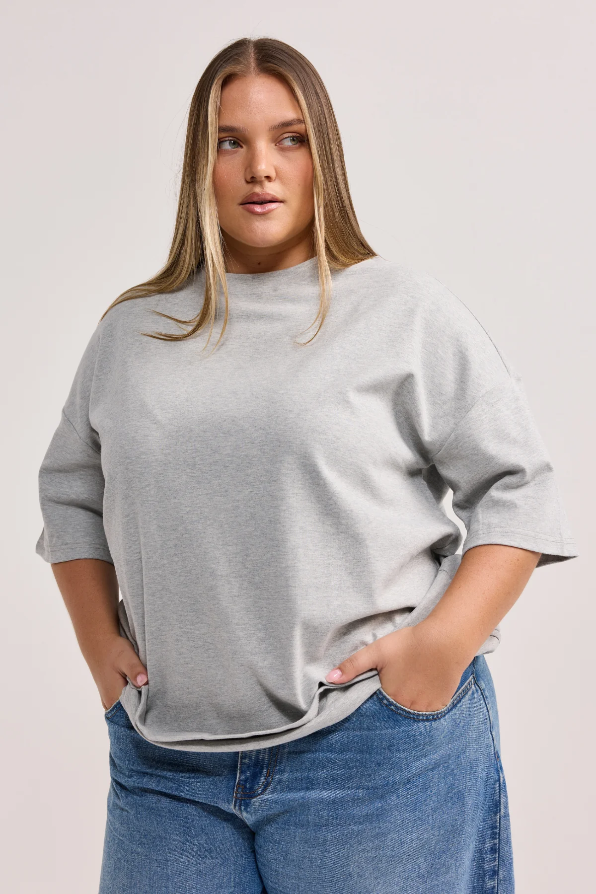 Heather Oversized Tee - Image 5