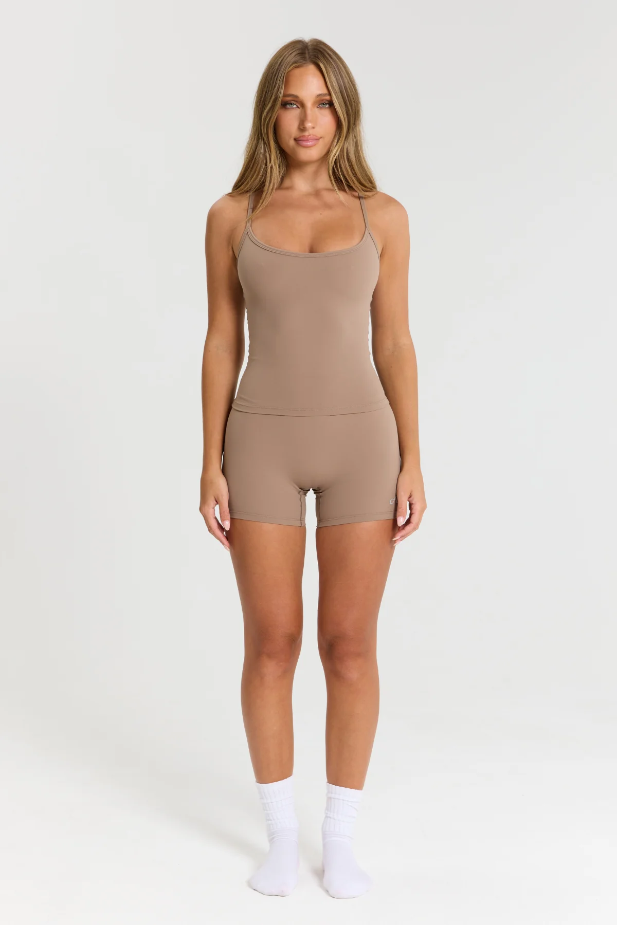 Latte Thin Strap Racerback Tank - Image 5