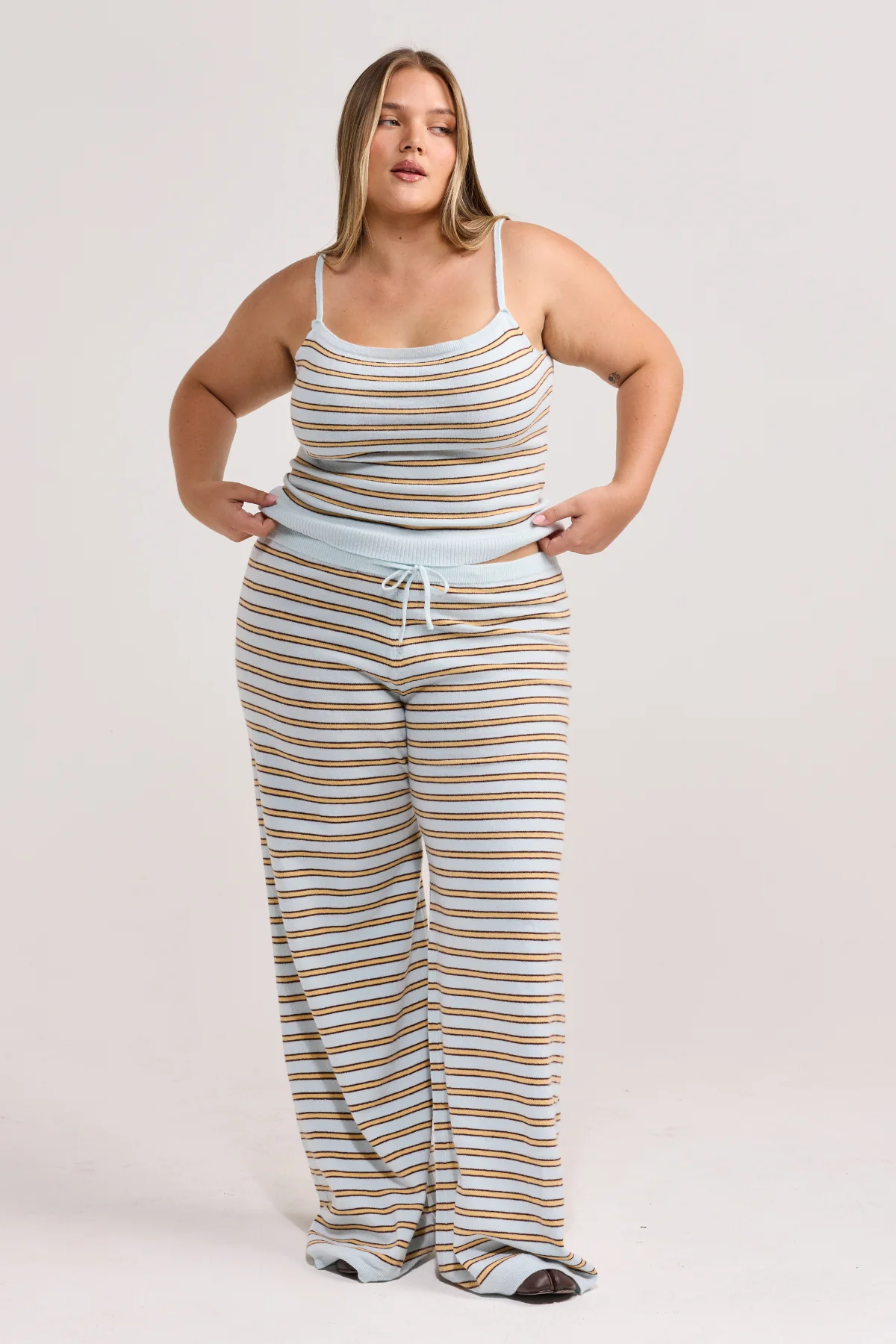 Noa Striped Knit Cami - Image 10