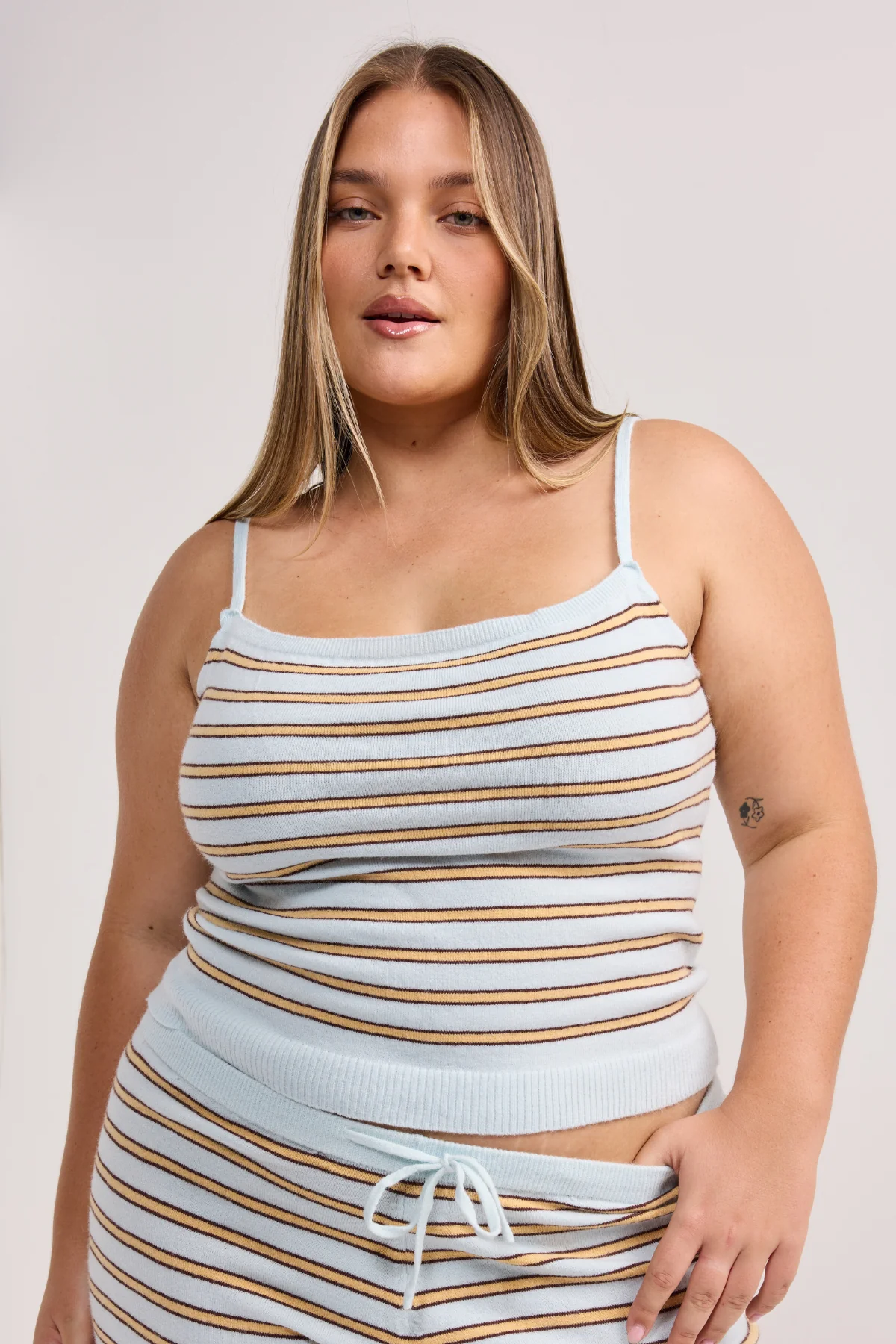 Noa Striped Knit Cami - Image 4