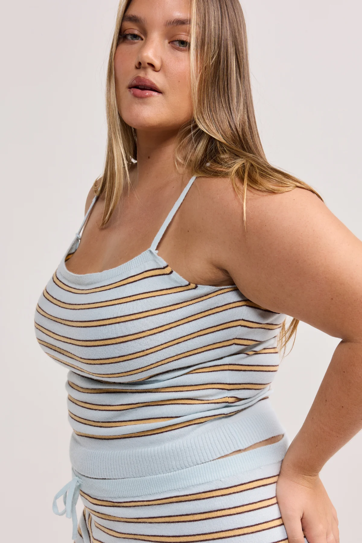 Noa Striped Knit Cami - Image 5
