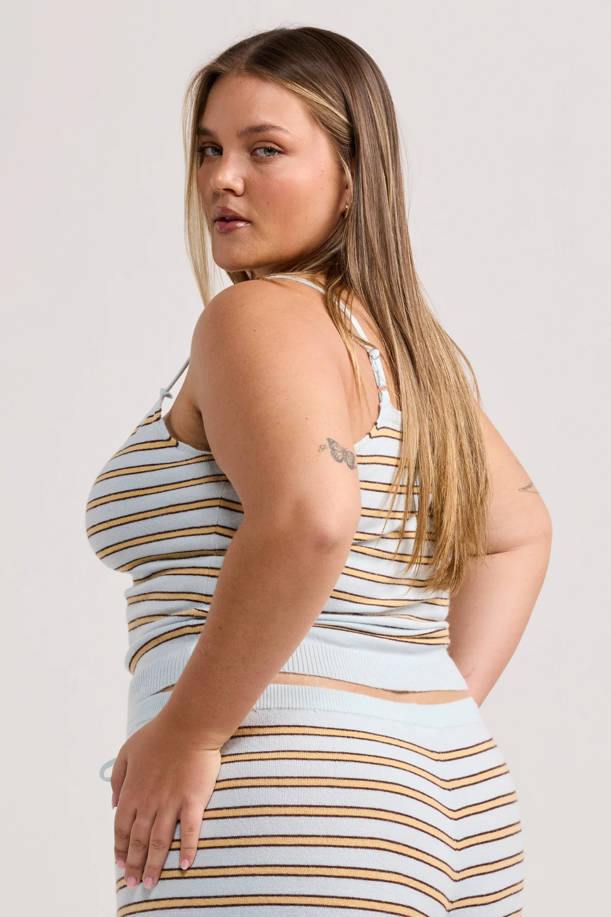 Noa Striped Knit Cami - Image 6