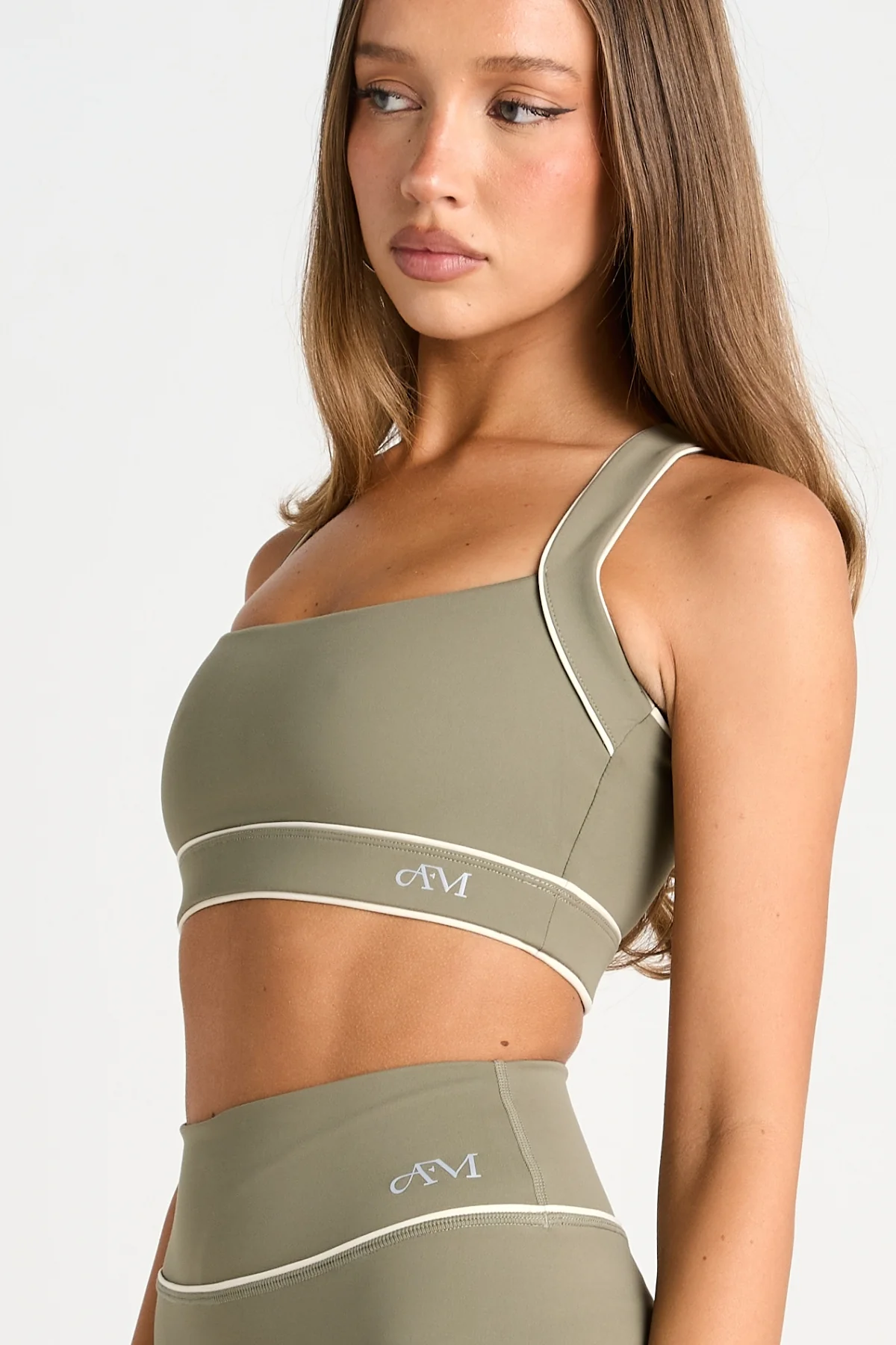 Olive Cross Back Crop - Image 3