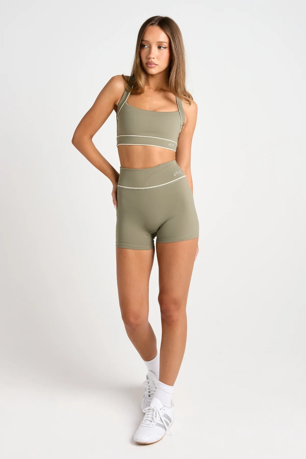 Olive Cross Back Crop - Image 5