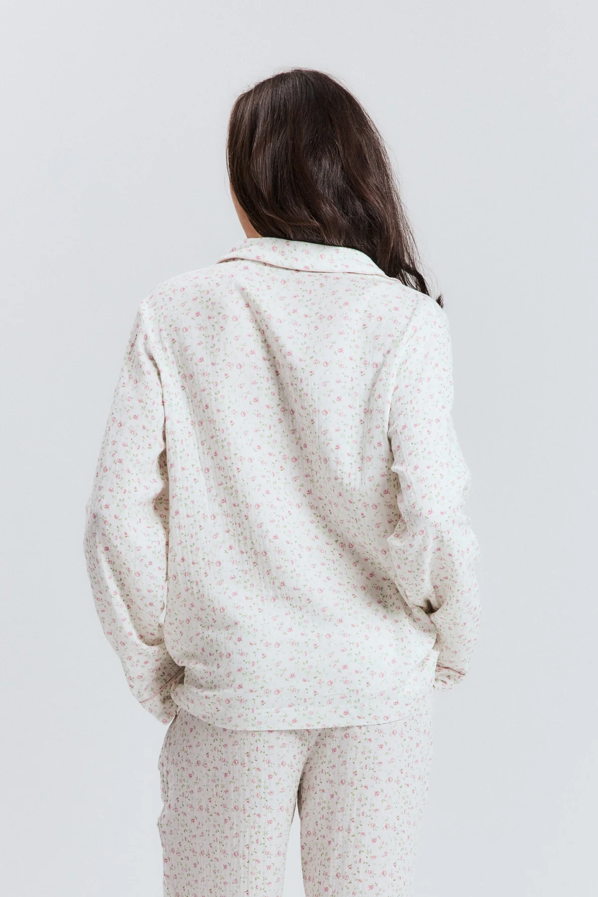 Pink Floral Long PJ Top - Image 4