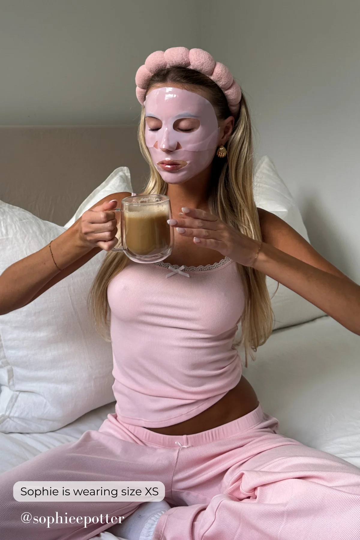 Pink Ribbed PJ Pant - Image 7