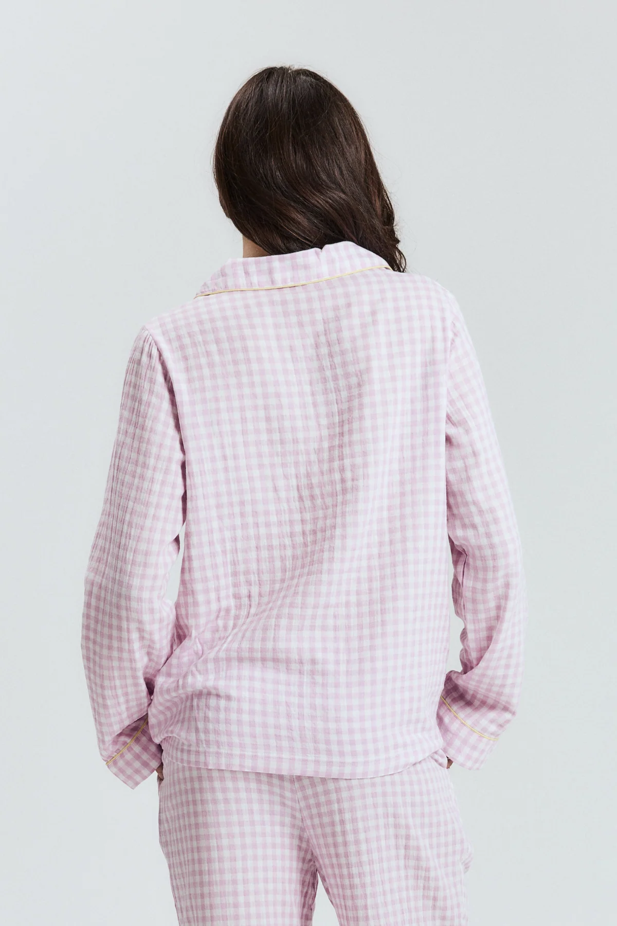 Purple Gingham Long PJ Top - Image 4