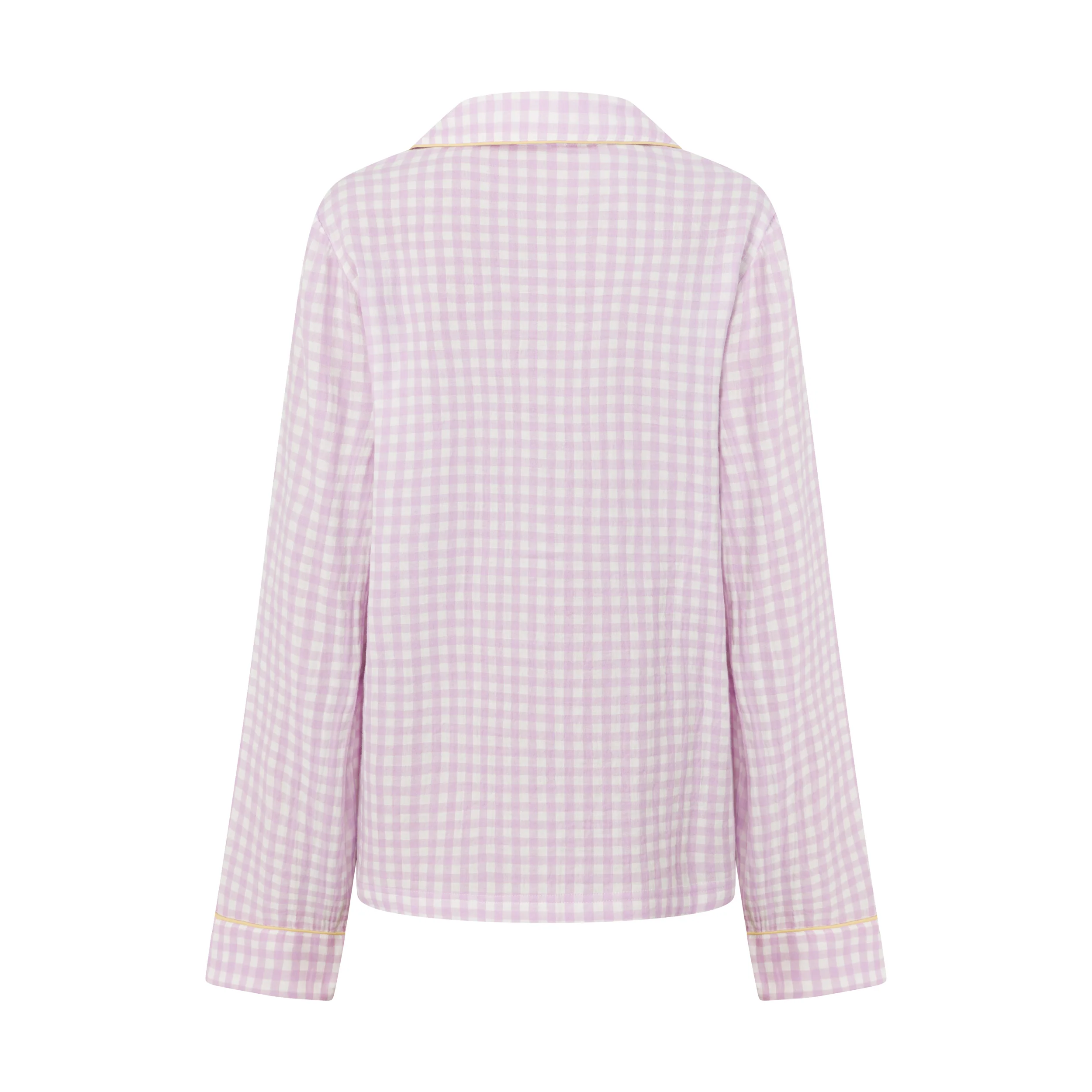 Purple Gingham Long PJ Top - Image 7