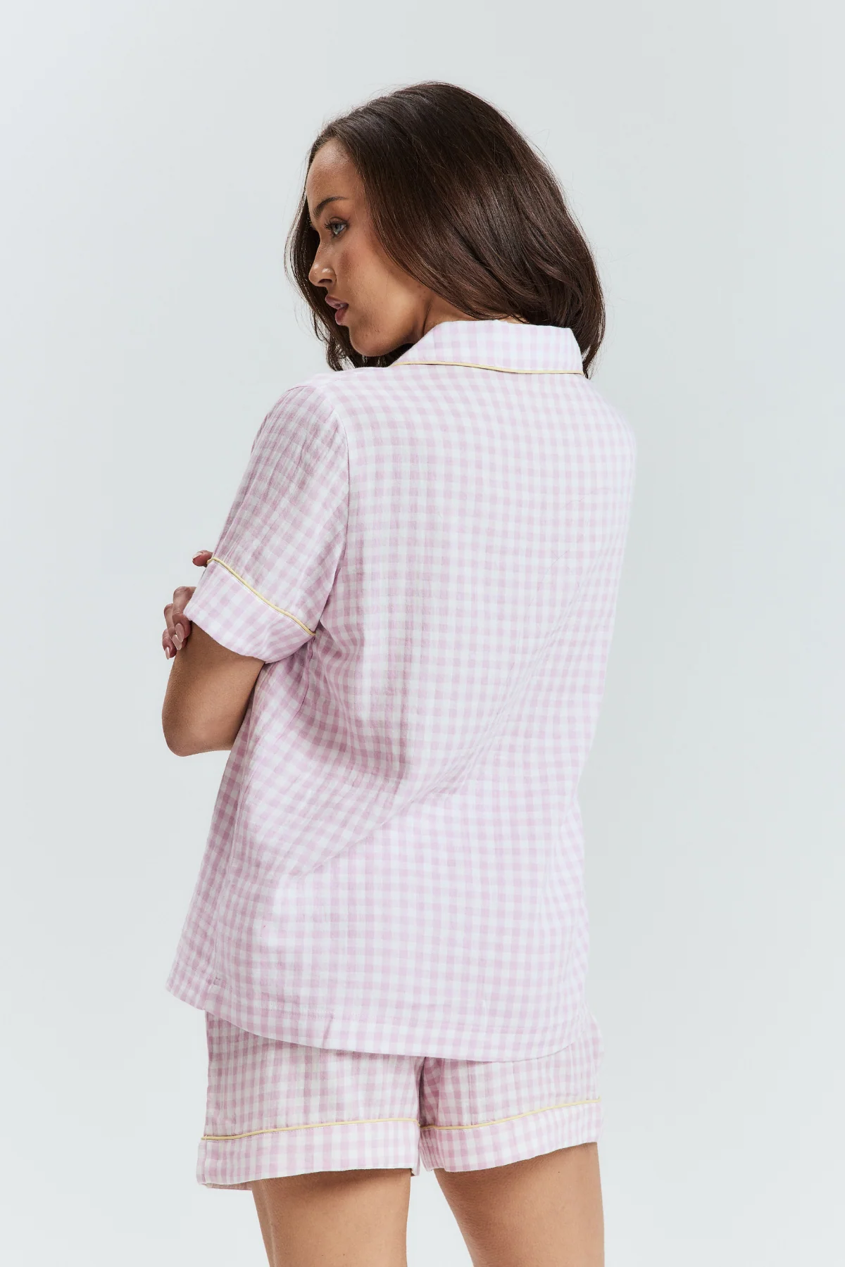 Purple Gingham Short PJ Top - Image 4