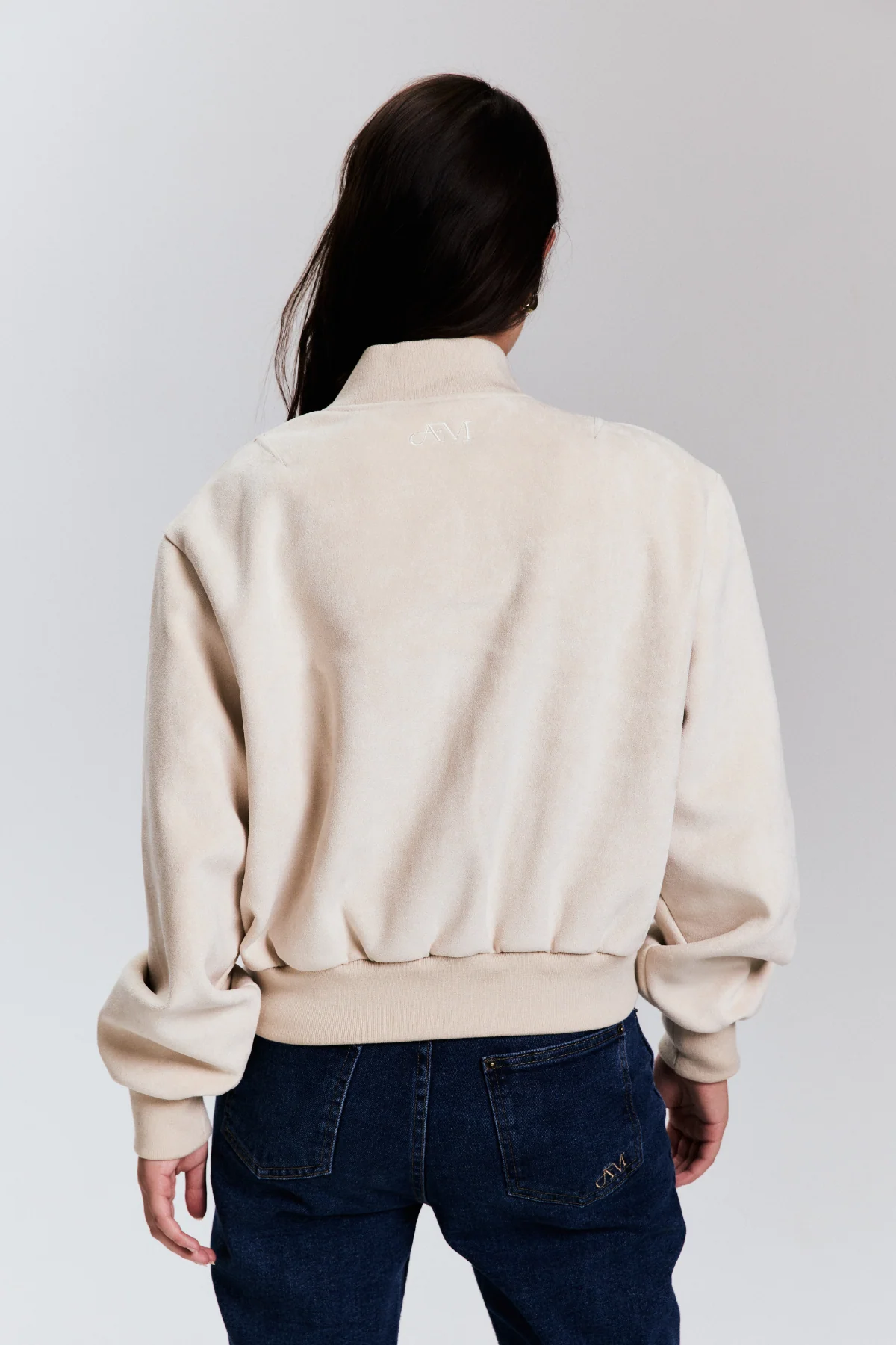 Vanilla Faux Suede Bomber - Image 4
