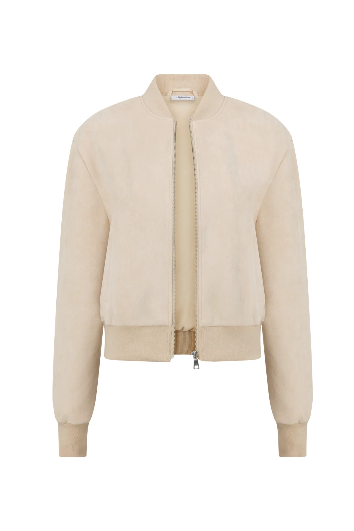 Vanilla Faux Suede Bomber - Image 8