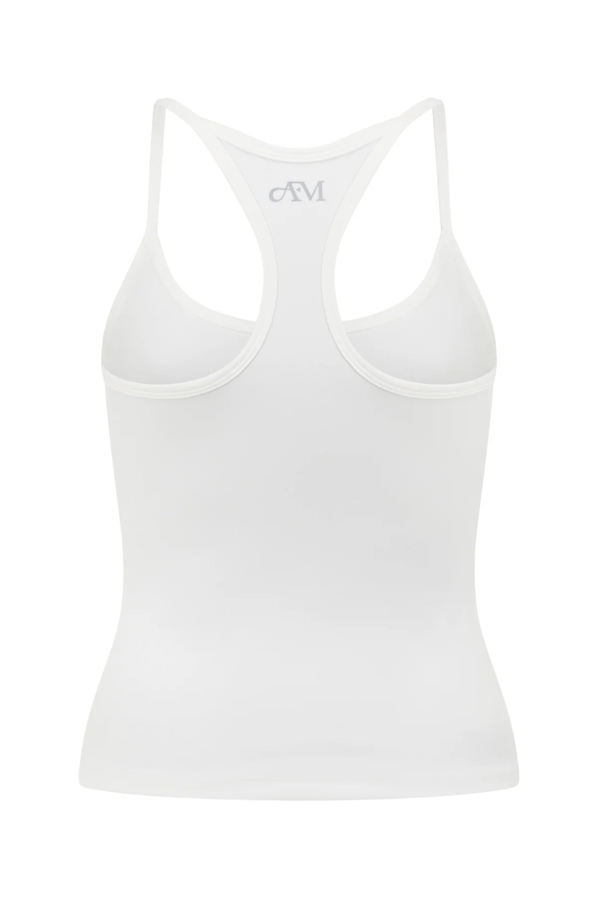 White Thin Strap Racerback Tank - Image 6