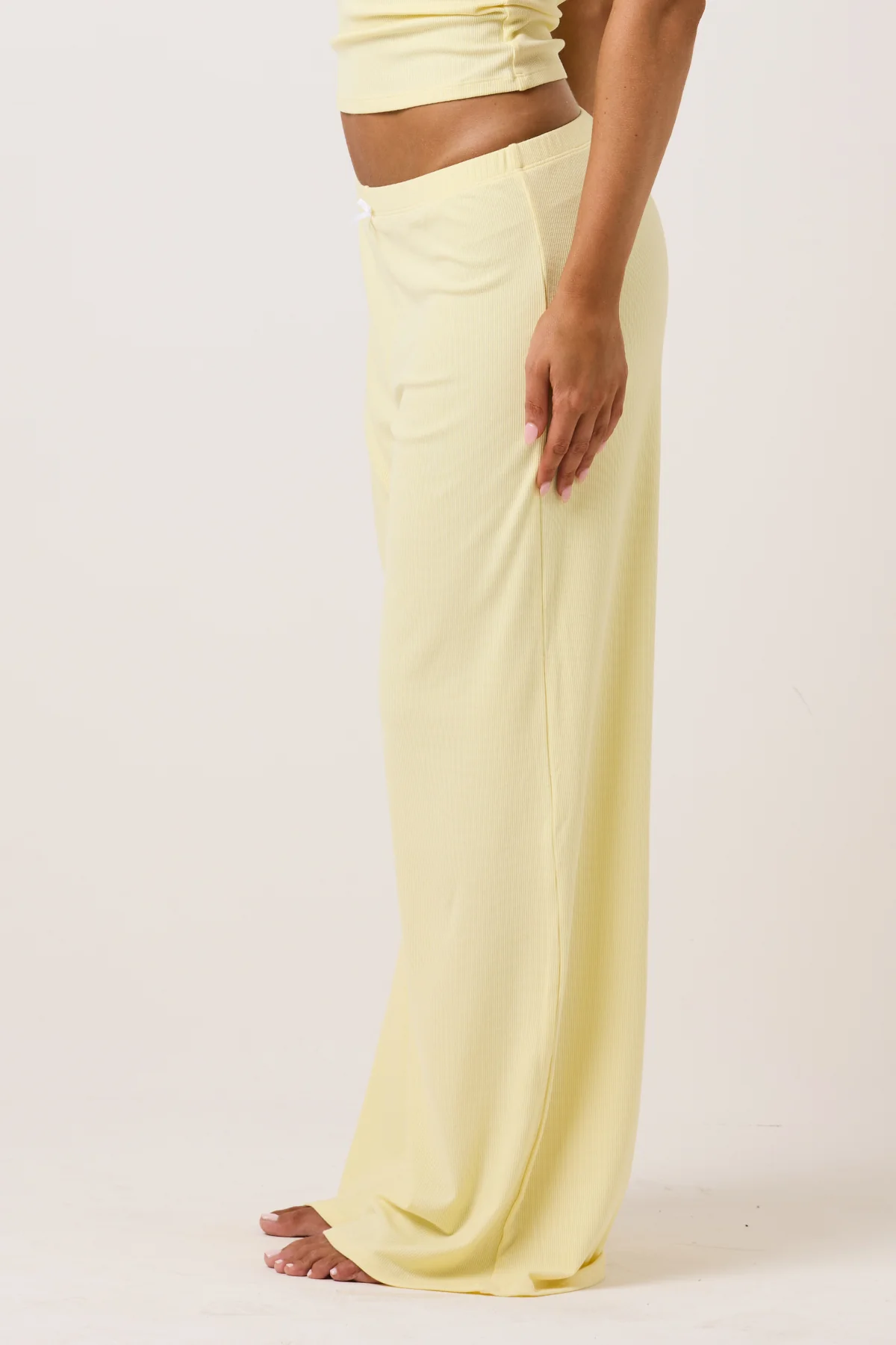 Yellow Ribbed PJ Pant - Image 3