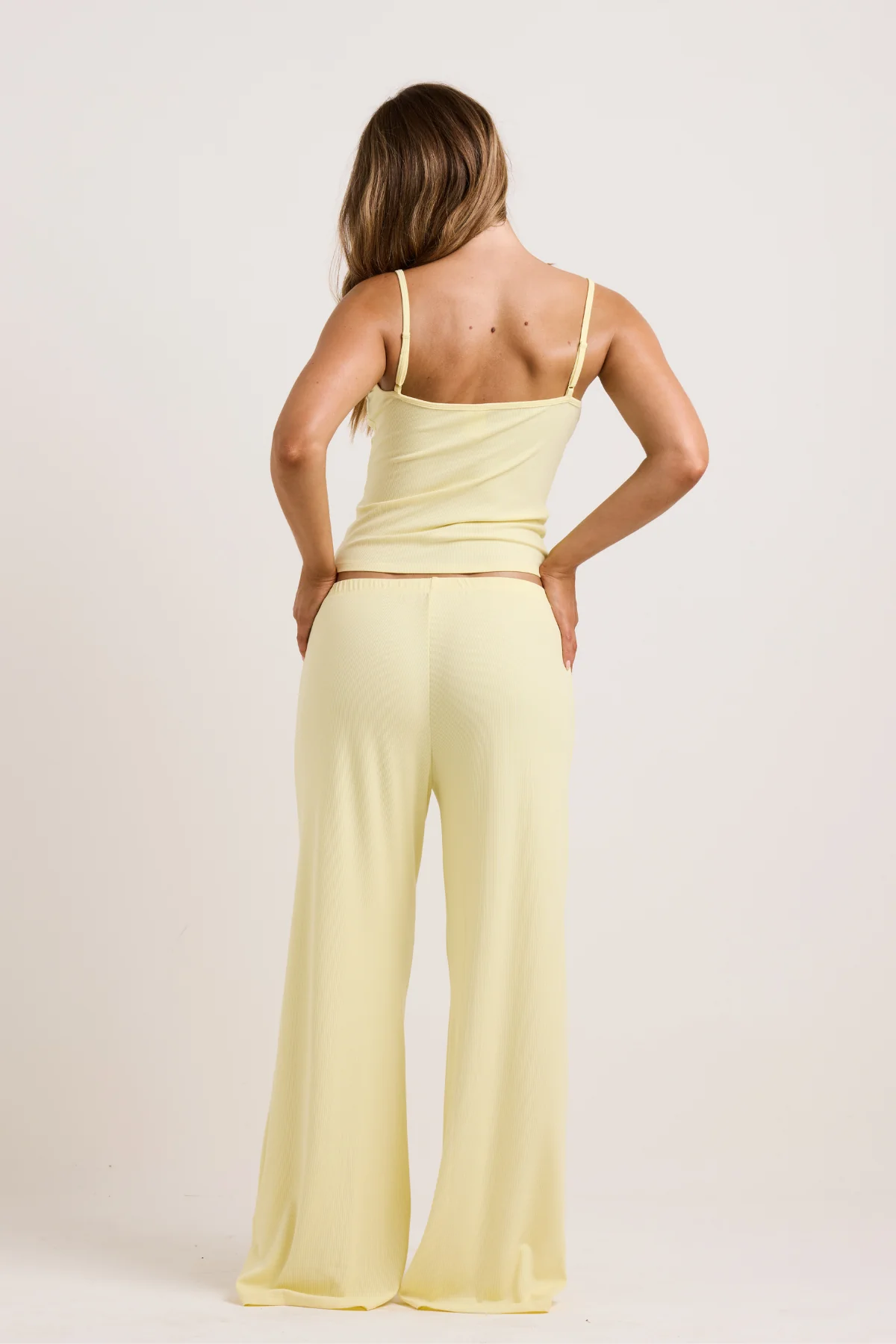 Yellow Ribbed PJ Pant - Image 5